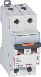 LEGRAND INSTALLATIEAUTOMAAT DX3 2P D16A 25KA 2MODULES