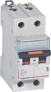 LEGRAND INSTALLATIEAUTOMAAT DX3 2P D25A 25KA 2MODULES