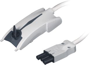 LEGRAND PLUG 10A L1-N GRIJS KABELLENGTE 1M. VOORZIEN VAN FAST CONNECTOR.