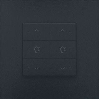 NIKO DUBBELE DIMBEDIENING MET LED VOOR NIKO HOME CONTROL PIANO BLACK COATE TYPE: