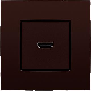 NIKO INTENSE DARK BROWN WCD MET HDMI/ SCHROEFAANSLUITING DONKERBRUIN