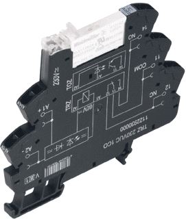 WEIDMULLER TRZ 24VUC 1CO TERMSERIE RELAIS 1 CO CONTACT AGNI RATED CONTROL VOLTAGE 24V UC +/-10 PROCENT CONTINU STROOM 6A SPANNINGSKLEM AANSLUITING 