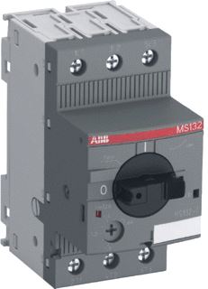 ABB MS 132 1-0T MOTORBEVEILIGINGSSCHAKELAAR THERMOMAGNETISCH 3P 0-25KW 0-63A 110V 100KA DRAAIKNOP SCHROEFAANSLUITING IP20