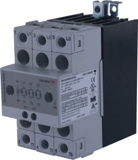 CARLO GAVAZZI SOLID STATE RELAIS 3 FASE 600V,20AAC,STUURSPANNING 20-275VAC KKE NUL SCHAKELEND 