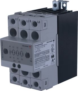 CARLO GAVAZZI SOLID STATE RELAIS 3 FASE 230V,20AAC,STUURSPANNING 20-275VAC KKE NUL SCHAKELEND