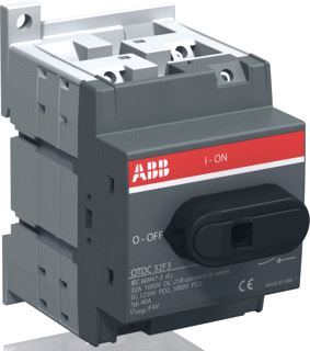 ABB LASTSCHEIDER OTDC 3-POLIG DC 21B-1000VDC-32A-DC APPLICATIE TOT 1000VDC BODEMMONTAGE ZWARTE DRAAIKNOP GEBRUIK ENKEL CIRCUIT