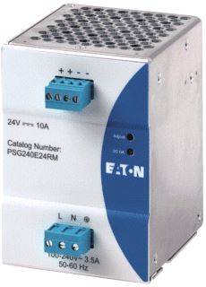EATON PSG 1-FASE VOEDING PRIMAIR 100-240VAC (85-264VAC)(120-375VDC) SECUNDAIR 24VDC (22-28VDC) 10A METALEN BEHUIZING DIN-RAIL 