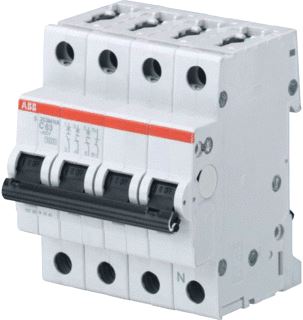 ABB S203M INSTALLATIEAUTOMAAT 3P-N Z-KARAKTERISTIEK 25A IEC-EN 60898-1 10 KA-IEC60947-2 15 KA 4 MODULE BREEDTE 70MM 