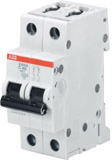 ABB S202M INSTALLATIEAUTOMAAT 2P D-KARAKTERISTIEK 63A IEC-EN 60898-1 10 KA-IEC60947-2 15 KA 2 MODULE BREEDTE 35MM