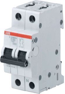 ABB S201M INSTALLATIEAUTOMAAT 1P-N Z-KARAKTERISTIEK 20A IEC-EN 60898-1 10 KA-IEC60947-2 15 KA 2 MODULE BREEDTE 35MM 