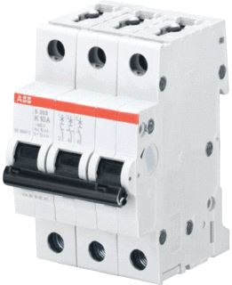 ABB S203 INSTALLATIEAUTOMAAT 3P K-KARAKTERISTIEK 5A IEC-EN 60898-1 6 KA-IEC60947-2 10 KA 3 MODULEN BREEDTE 52-5MM