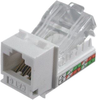 KLEMKO MODULAIR CHASSIS FEMALE SNAPIN RJ45 CAT6 ZELFSNIJDEND 