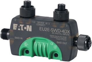 EATON SWD T-CONNECTOR IN-/UITGANGSMODULE IP67 24 V DC VIER INGANGEN TWEE I/O-BUSSEN M12 