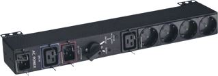 EATON HOT-SWAP MBP DIN EATON HOTSWAP 230VAC/16A ING: 1XIEC 16A-UITG: 4XSCHUCKO 1XIEC 16A