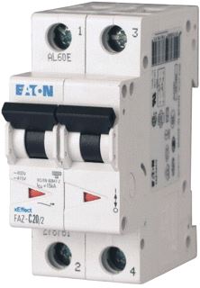 EATON INSTALLATIEAUTOMAAT 4A 2P B-KAR 15KA