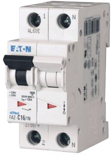 EATON INSTALLATIEAUTOMAAT 1A 2P INCL.NUL B-KAR 15KA