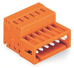 WAGO 1-DRAADS MALE STEKER CAGE CLAMP ORANJE