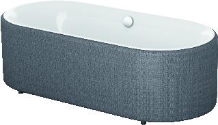 BETTE LIGBAD BETTELUX OVAL SILHOUETTE 1800X800X450 MM WIT GEGLAZUURD TITANIUM-STAAL