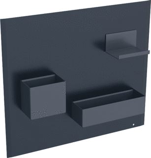 GEBERIT ACANTO MAGNEETBORD / MAGNEETWAND MET ACCESSOIRES 449 X 388 X 75MM (BXHXD) MAT ZWART / MAT LAVA 