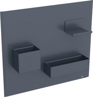 GEBERIT ACANTO MAGNEETBORD / MAGNEETWAND MET ACCESSOIRES 449 X 388 X 75MM (BXHXD) MAT LAVA / MAT LAVA 