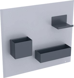 GEBERIT ACANTO MAGNEETBORD / MAGNEETWAND MET ACCESSOIRES 449 X 388 X 75MM (BXHXD) MAT ZANDGRIJS / MAT LAVA 