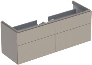 GEBERIT XENO2 WASTAFELONDERBOUWKAST 4X LADE SPAANPLAAT 530 X 1374 X 462MM (HXBXD) GREIGE