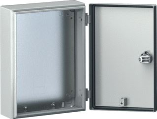 RITTAL KX E-BOX BHD: 150X300X80MM PLAATSTAAL MET MONTAGEPLAAT MET DEUR 