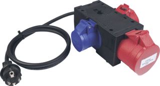 BENNING MEETADAPTER RANDAARDE STEKKER CEE-CARA-KOPPELING CEE-KOPPELING ROOD BLAUW 