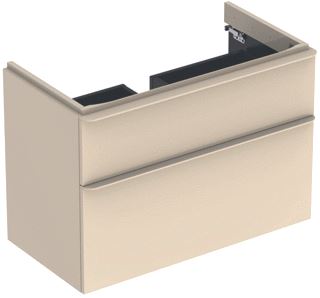 GEBERIT SMYLE SQUARE WASTAFELONDERBOUWKAST MET 2 LADEN 88.4X61.7X47CM ZANDGRIJS 500354JL1 