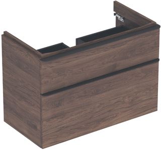 GEBERIT SMYLE SQUARE WASTAFELONDERBOUWKAST MET 2 LADEN 88.4X61.7X47CM NOTEN 500354JR1 