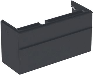 GEBERIT SMYLE SQUARE WASTAFELONDERBOUWKAST MET 2 LADEN 118.4X61.7X47CM MAT LAVA 500355JK1 