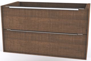 WAVEDESIGN CASSINO WASTAFELONDERBOUWKAST 100 CM 2 LADEN SOFTCLOSE BROWN OAK 