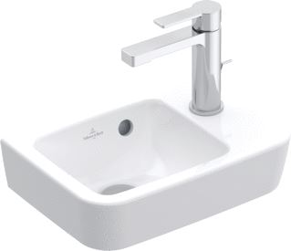 VILLEROY & BOCH O.NOVO FONTEIN COMPACT 360X250MM,WASBAK LINKS WIT