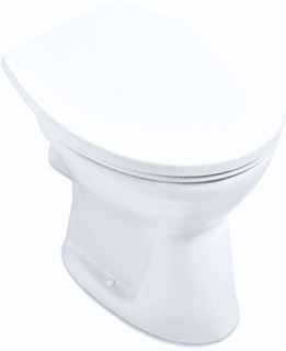 VILLEROY & BOCH O.NOVO VLAKSPOELER 360X460MM ZONDER SPOELRAND STAAND MODEL DIRECTFLUSH ROND AFVOER HORIZONTAAL WIT ALPIN 