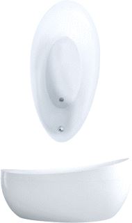 VILLEROY & BOCH AVEO BAD VRIJSTAAND 1900X950 QUARYL INCL. LOS PANEEL IN BADKLEUR INCL. AFVOER-/OVERLOOP CHROOM STEENWIT 