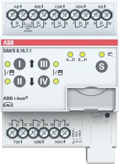 ABB BUSCH-JAEGER SCHAKEL/JALOEZIE AKTOR RESIDENTIEEL KNX 8 VOUDIG 16 AMPERE