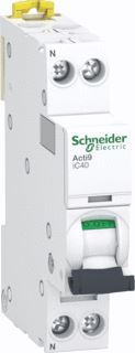 SCHNEIDER ELECTRIC ACTI9 IC40 INSTALLATIEAUTOMAAT 1P+N 4A C-KARAKTERISTIEK 4500A/6KA 