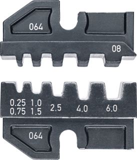 KNIPEX KRIMPPROFIEL VOOR GEISOLEERDE EN NIET GEISOLEERDE ADEREINDHULZEN 0,25 6,0 MM2