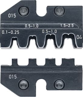 KNIPEX KRIMPPROFIEL VOOR NIET-GEISOLEERDE OPEN AANSLUITSTEKKERS 2,8 + 4,8 MM STEKKERBREEDTE 0,1 2,5 MM2