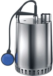 GRUNDFOS UNILIFT DOMPELPOMP 1700W 1X230 RVS OPVOERHOOGTE 17M 30M3H HOOGTE 357MM DIAMETER 241MM IP68 