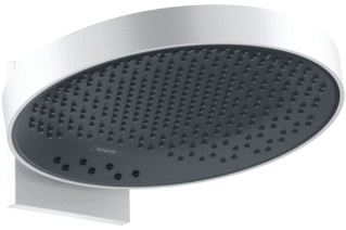 HANSGROHE RAINFINITY POWDERRAIN HOOFDDOUCHE 360 3JET MET DOUCHEARM 10-30° VERTICAAL KANTELBAAR 36CM MAT WIT 