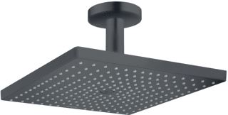 HANSGROHE RAINDANCE E SQUARE HOOFDDOUCHE E300 1JET MET PLAFONDBEVESTIGING 15.8CM 30X30CM BRUSHED BLACK CHROOM 