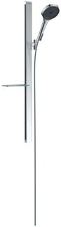 HANSGROHE RAINFINITY GLIJSTANGSET MET 130 3JET HANDDOUCHE MET ZEEPSCHAAL 90CM MET DOUCHESLANG 160CM ECOSMART CHROOM 