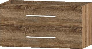 WAVEDESIGN BADMEUBELKAST SAN MARINO WASTAFELONDERBOUWKAST 100 CM 2 LADEN SOFTCLOSE SONOMA BROWN