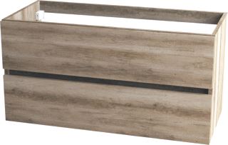 WAVEDESIGN BADMEUBELKAST NAPOLI WASTAFELONDERBOUWKAST 100 CM 2 LADEN SOFTCLOSE CANYON OAK