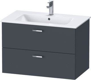 DURAVIT XBASE WASTAFELONDERBOUWKAST MET 2 LADEN 80X55.2X47.5CM VOOR WASTAFEL STARCK ME 233683 MAT GRAFIET 