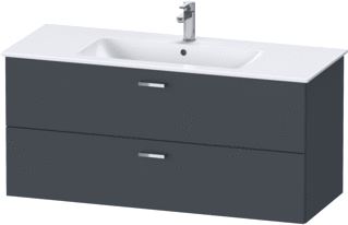 DURAVIT XBASE WASTAFELONDERBOUWKAST MET 2 LADEN 120X55.2X47.5CM VOOR WASTAFEL STARCK ME 233612 EN 236112 MAT GRAFIET