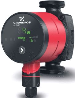 GRUNDFOS ALPHA1 CIRCULATIEPOMP 15-80 DN 15 1X230V 2.14M3/H PN 10 GIETIJZER B1XB2XHXL 44X44X104X130MM 