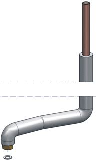 REMEHA LEIDING 22 MM BOILER RETOUR 