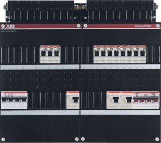 ABB HAF INSTALLATIEKAST 3-FASEN 11 GROEPEN 3 ALS HS 40A 4P 48MOD 3F KOOKGROEP KUNSTSTOF IP20 HXBXD 330X440X90MM